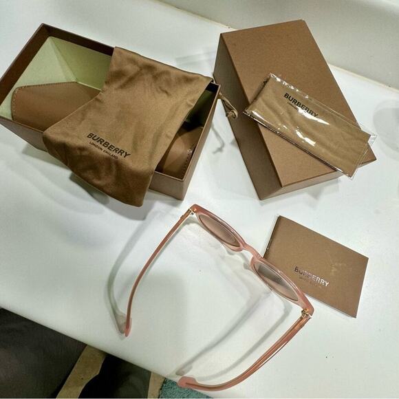 Burberry Phantos 52mm Sunglasses Pink Brown Gradient - Picture 15 of 16